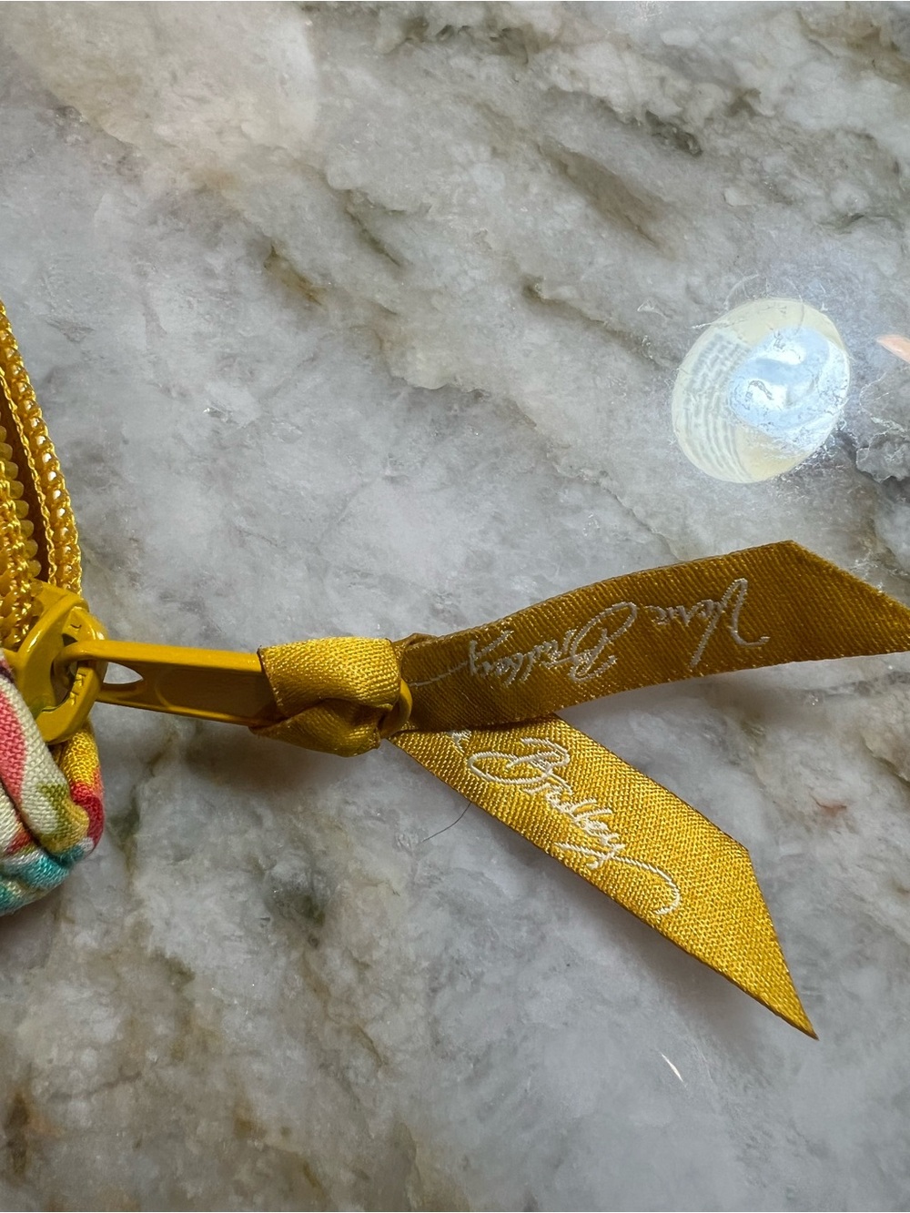 Vera Bradley Wallet EUC Yellow Floral Quilted Crossbody Bag - Vibrant Multicolor - Picture 4 of 9